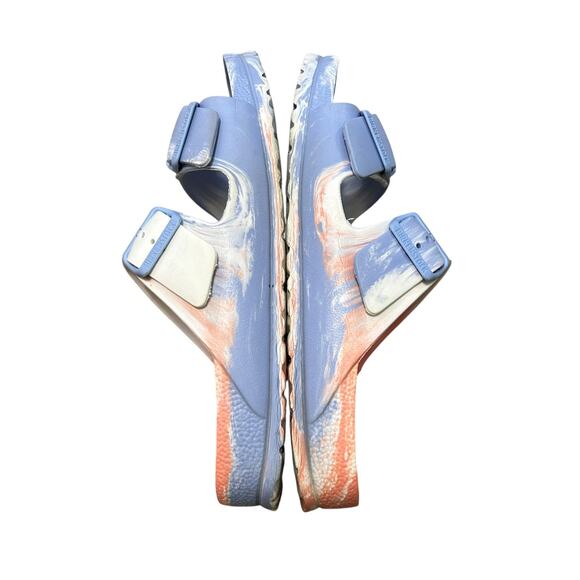 Birkenstock Arizona EVA Sandals Womens Sz 40 (9-9.5) Blue Peach Pastel Coastal - Picture 9 of 10
